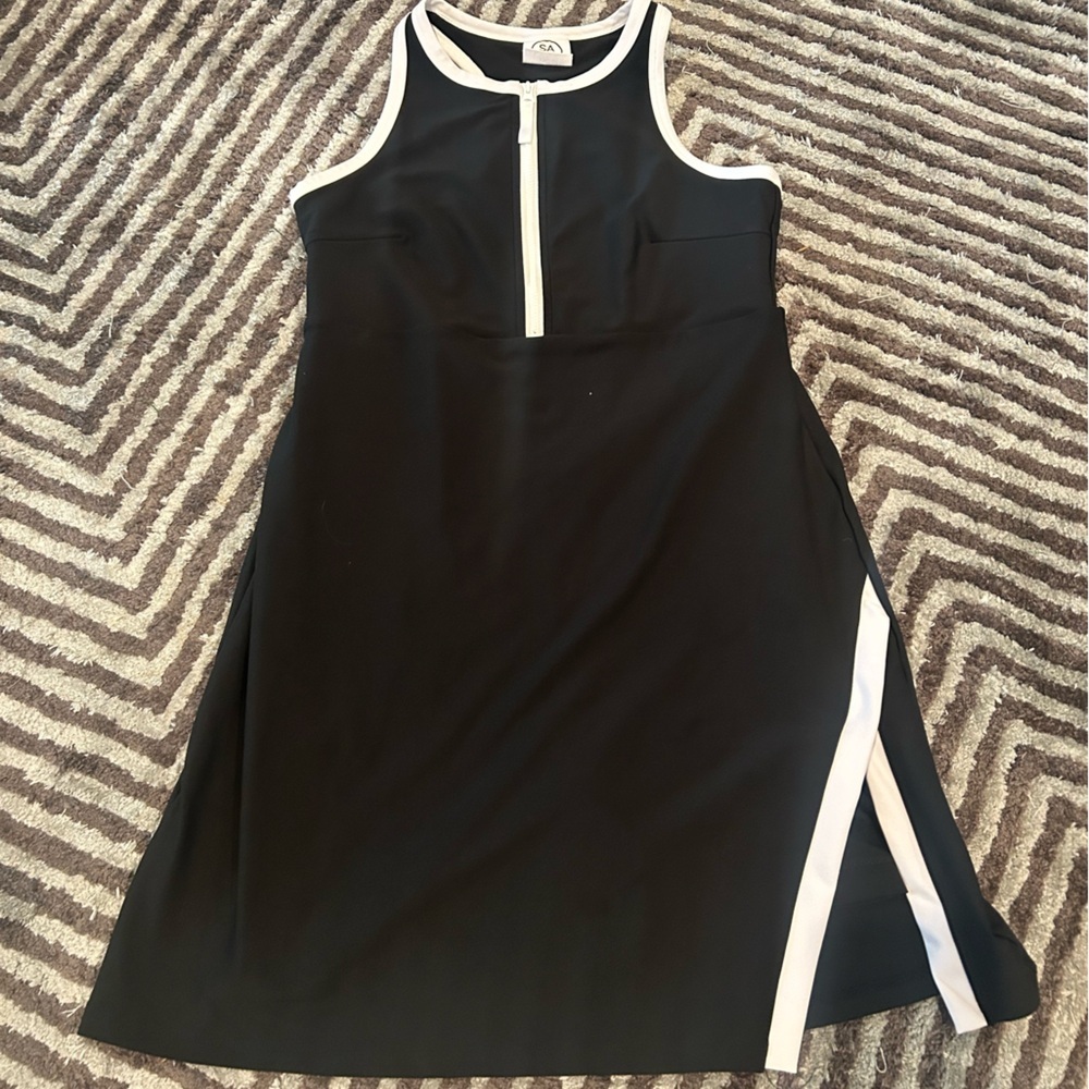 SAGE Collective Women's Active Dress with Shorts, Black, Size M - Picture 2 of 6